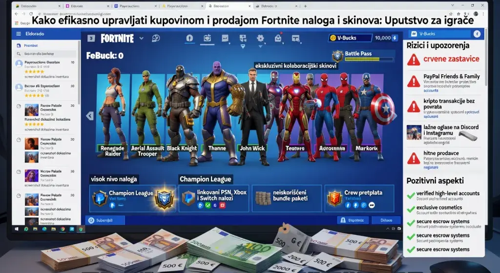 Kako efikasno upravljati kupovinom i prodajom Fortnite naloga i skinova: Uputstvo za igrače